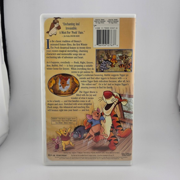 Disney The Tigger Movie VHS Pre-Owned Fair Condition Sticker Wear‎ - Picture 2 of 6